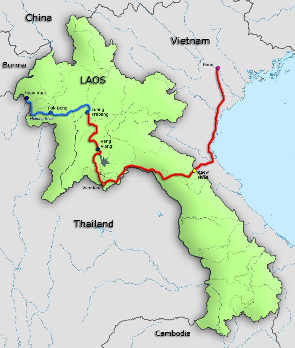 sungai mekong di laos peta