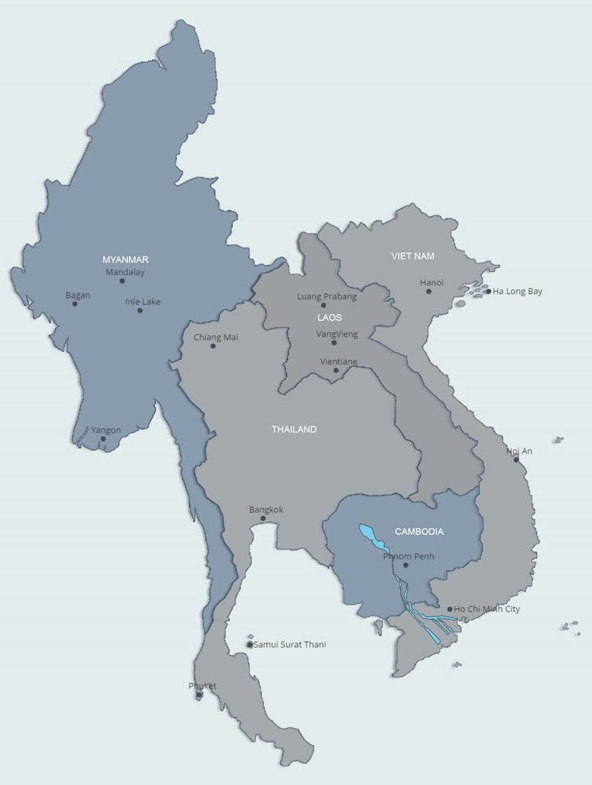 Peta dari utara laos