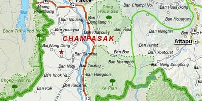 Peta dari laos champasak