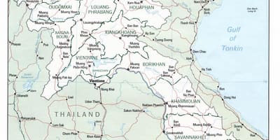 Peta dari laos perjalanan