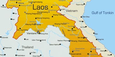Peta dari sepon laos